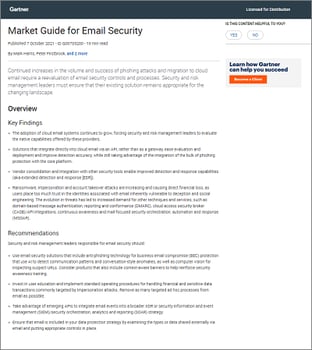 Gartner Email Security market guide